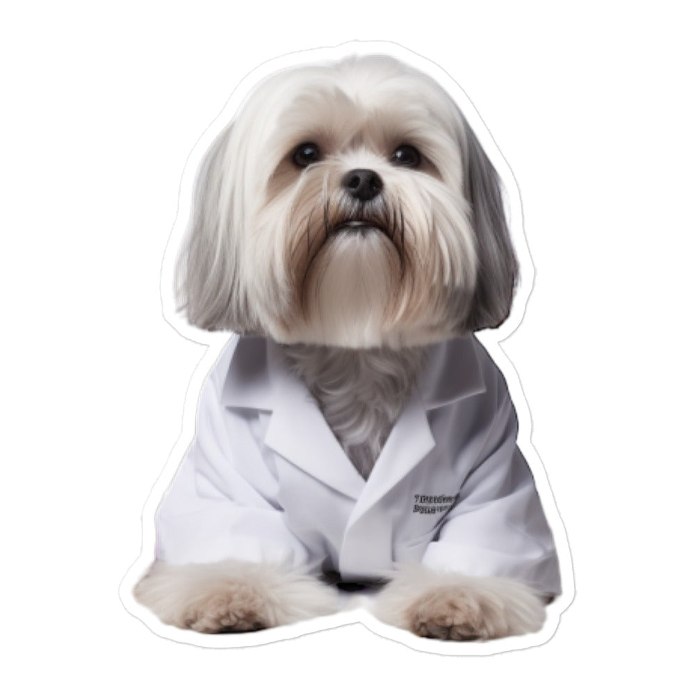 Lhasa Apso Pharmacist Sticker - Stickerfy.ai