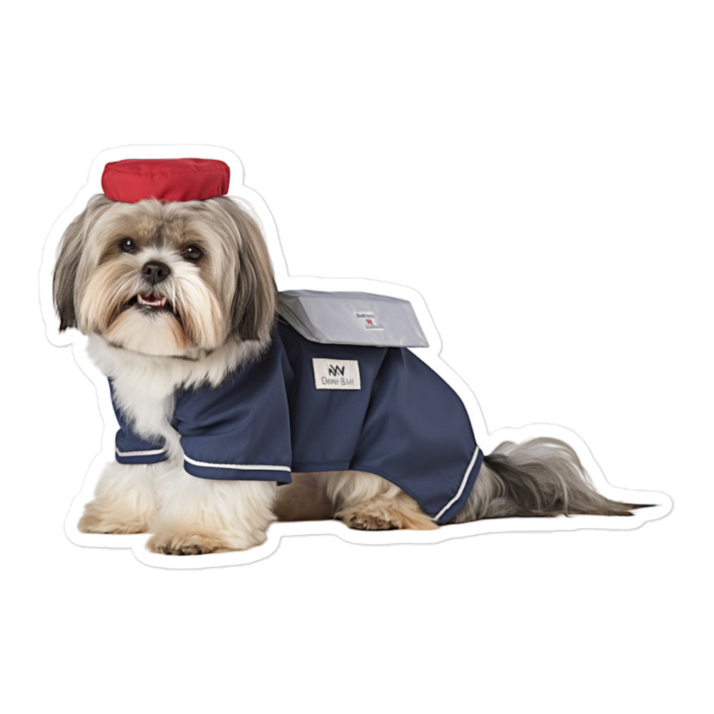 Lhasa Apso Mail Carrier Sticker - Stickerfy.ai