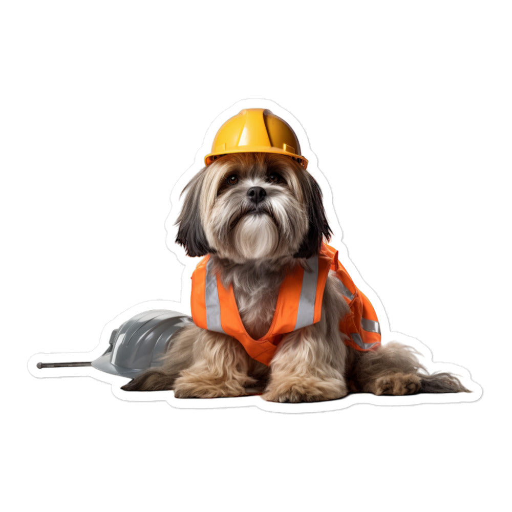 Lhasa Apso Janitor Sticker - Stickerfy.ai