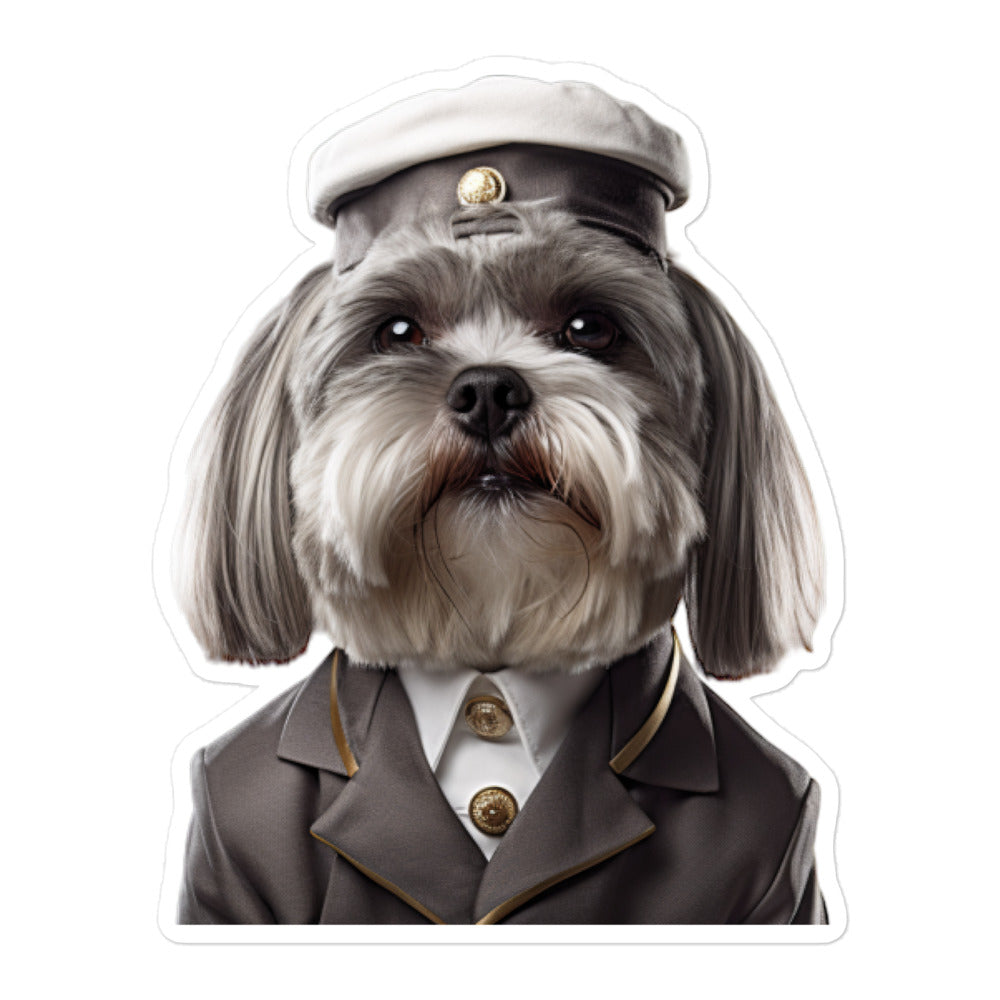 Lhasa Apso Hotel Staff Sticker - Stickerfy.ai