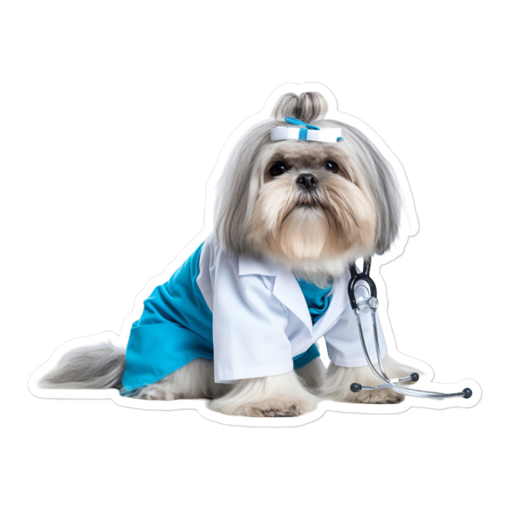 Lhasa Apso Doctor Sticker - Stickerfy.ai