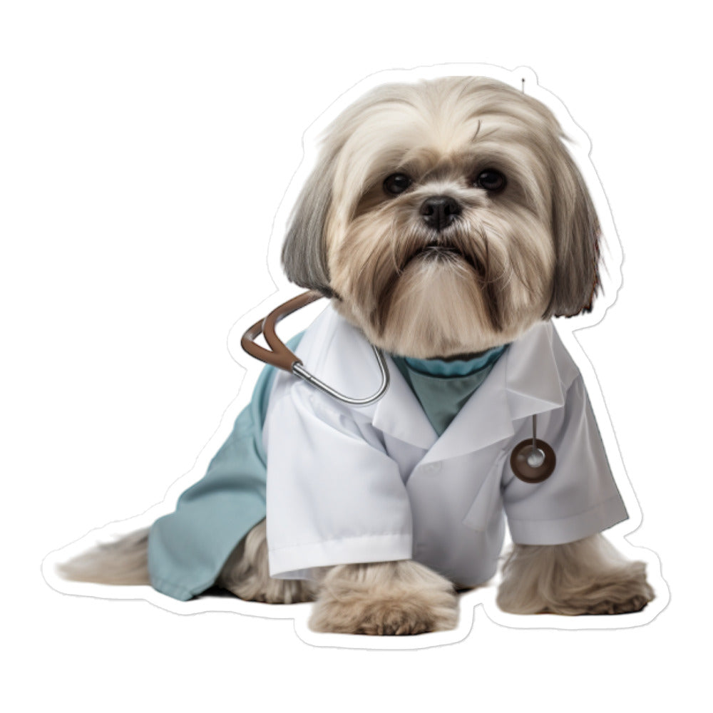 Lhasa Apso Doctor Sticker - Stickerfy.ai