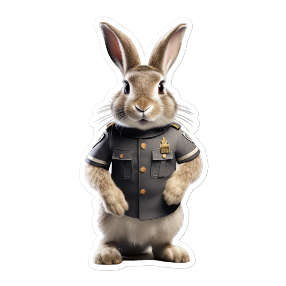 Britannia Petite Security Officer Bunny Sticker - Stickerfy.ai