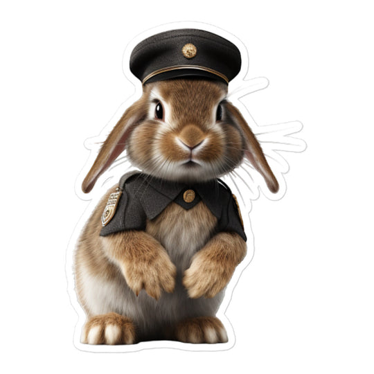 Britannia Petite Security Officer Bunny Sticker - Stickerfy.ai