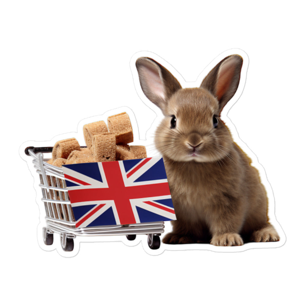 Britannia Petite Persuasive Sales Bunny Sticker - Stickerfy.ai