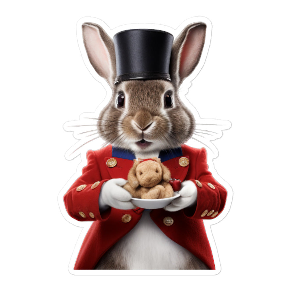 Britannia Petite Welcoming Hotel Bunny Sticker - Stickerfy.ai