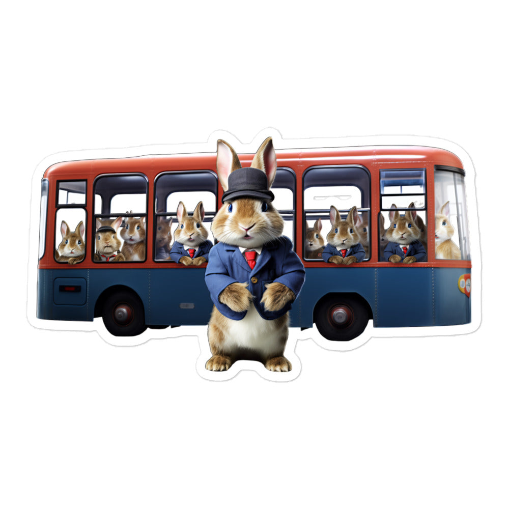 Britannia Petite Transit Operator Bunny Sticker - Stickerfy.ai