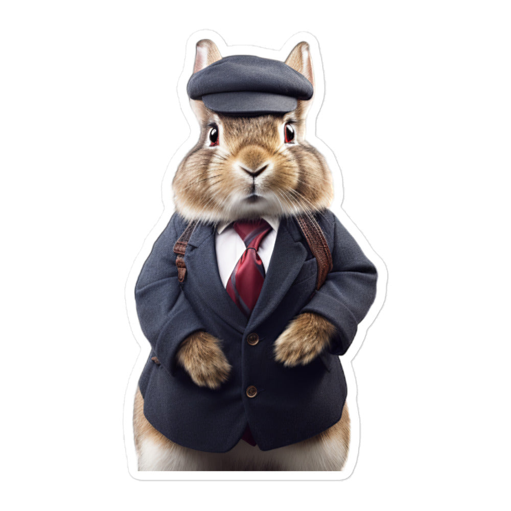 Britannia Petite Transit Operator Bunny Sticker - Stickerfy.ai