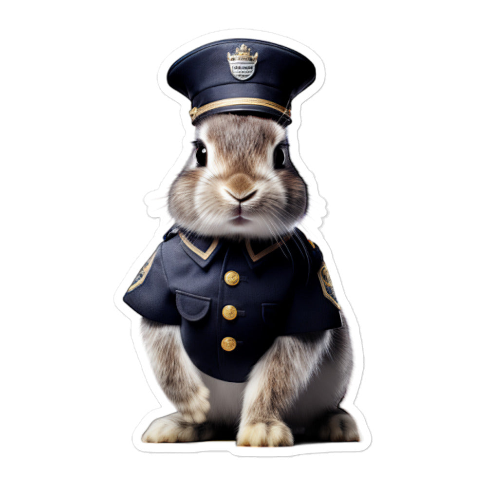 Britannia Petite Security Officer Bunny Sticker - Stickerfy.ai