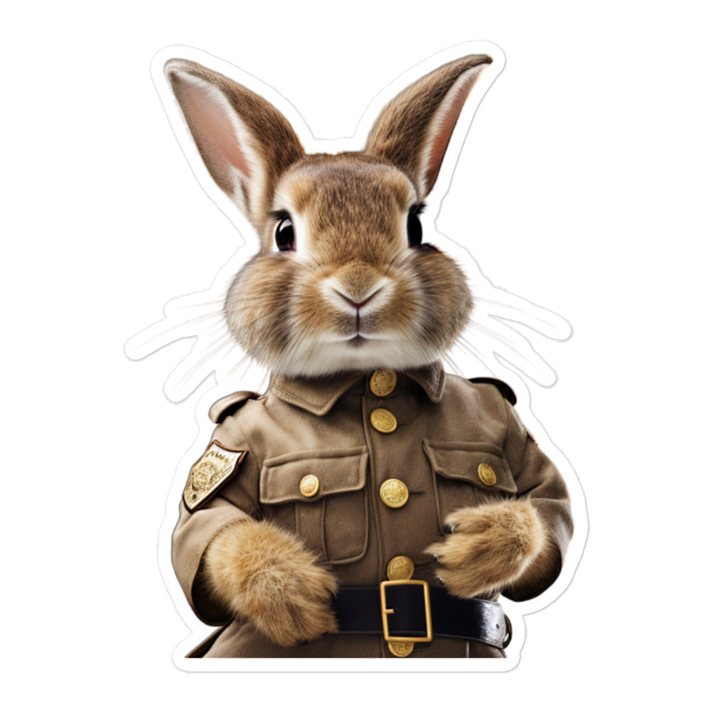 Britannia Petite Security Officer Bunny Sticker - Stickerfy.ai