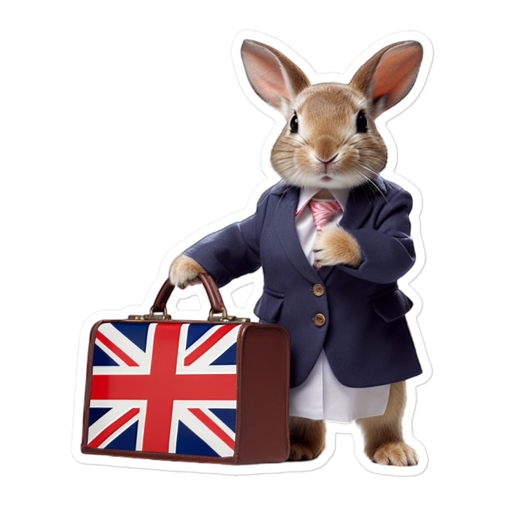 Britannia Petite Persuasive Sales Bunny Sticker - Stickerfy.ai