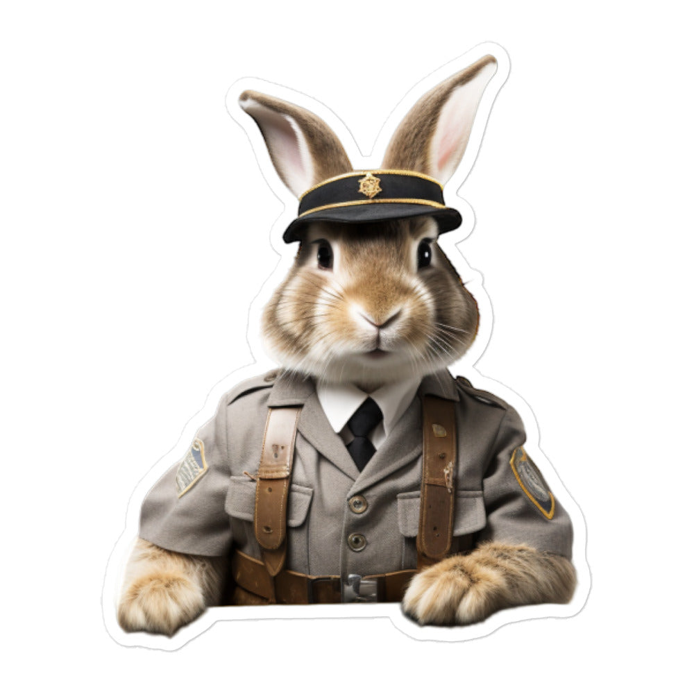 American Transit Operator Bunny Sticker - Stickerfy.ai
