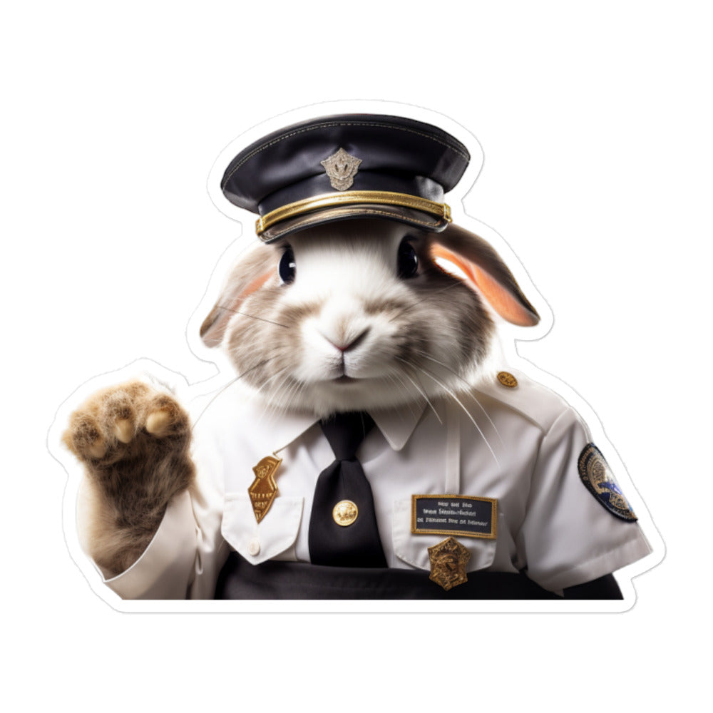 American Transit Operator Bunny Sticker - Stickerfy.ai