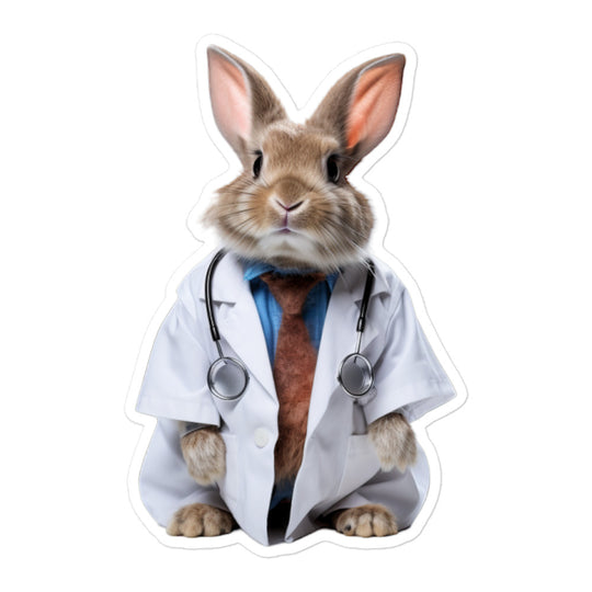 American Compassionate Doctor Bunny Sticker - Stickerfy.ai