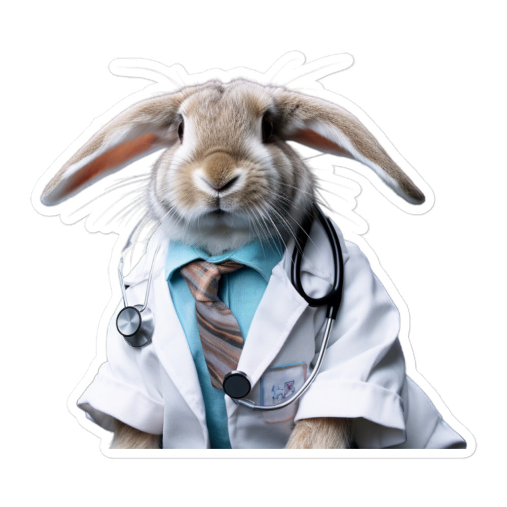 American Compassionate Doctor Bunny Sticker - Stickerfy.ai