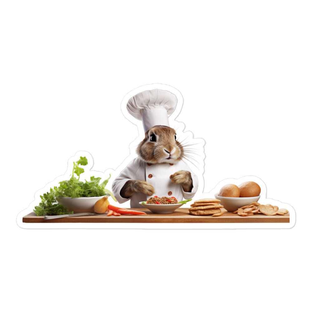 American Chef Bunny Sticker - Stickerfy.ai