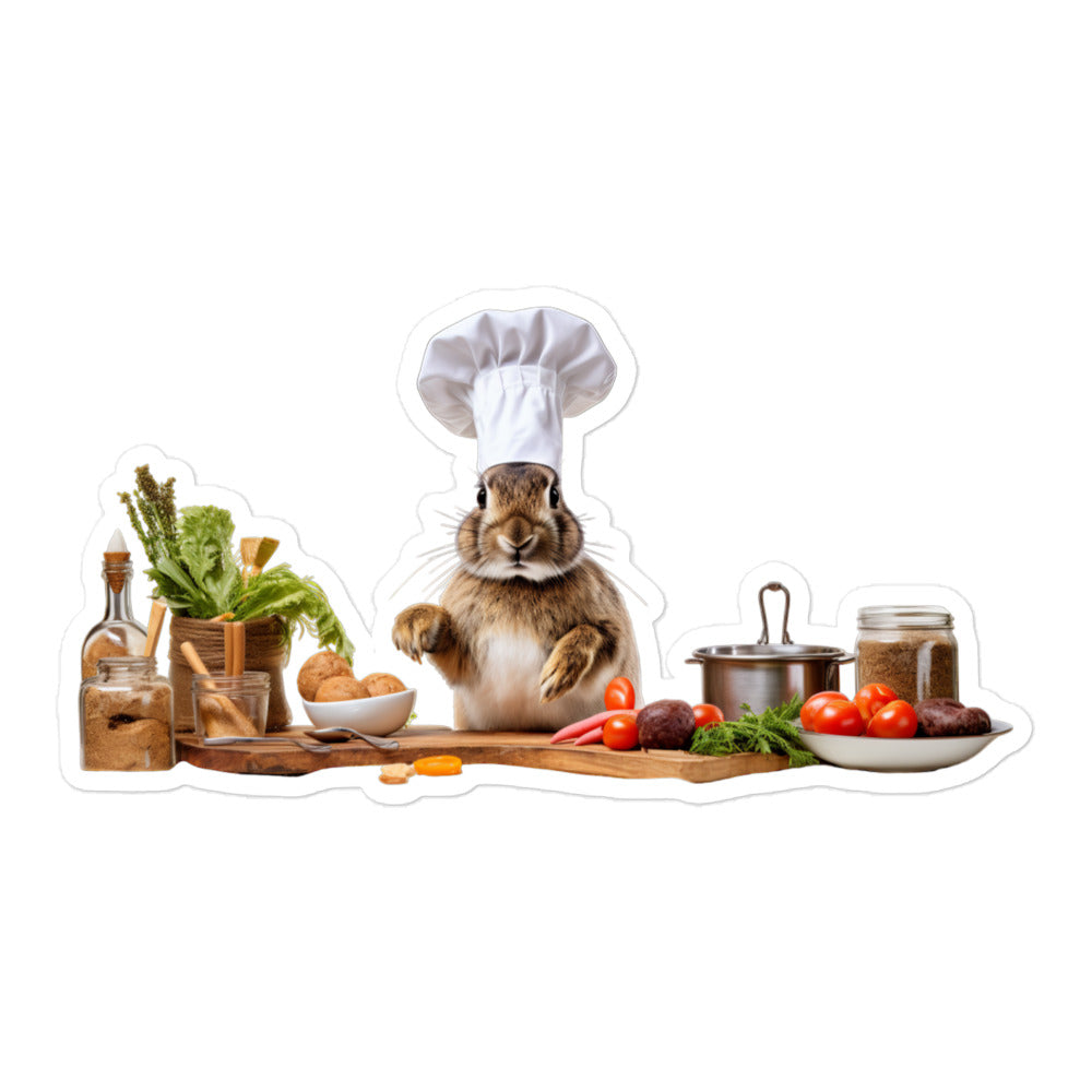 American Chef Bunny Sticker - Stickerfy.ai