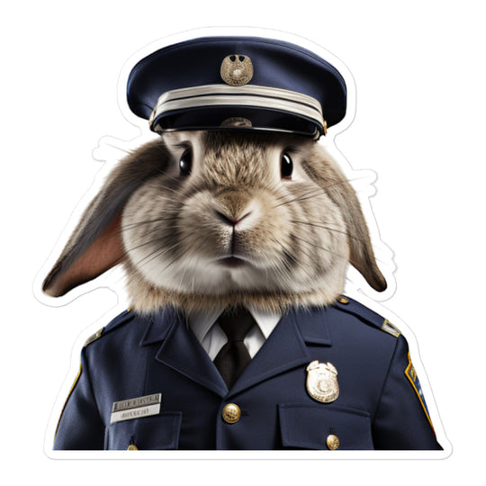 American Fuzzy Lop Transit Operator Bunny Sticker - Stickerfy.ai