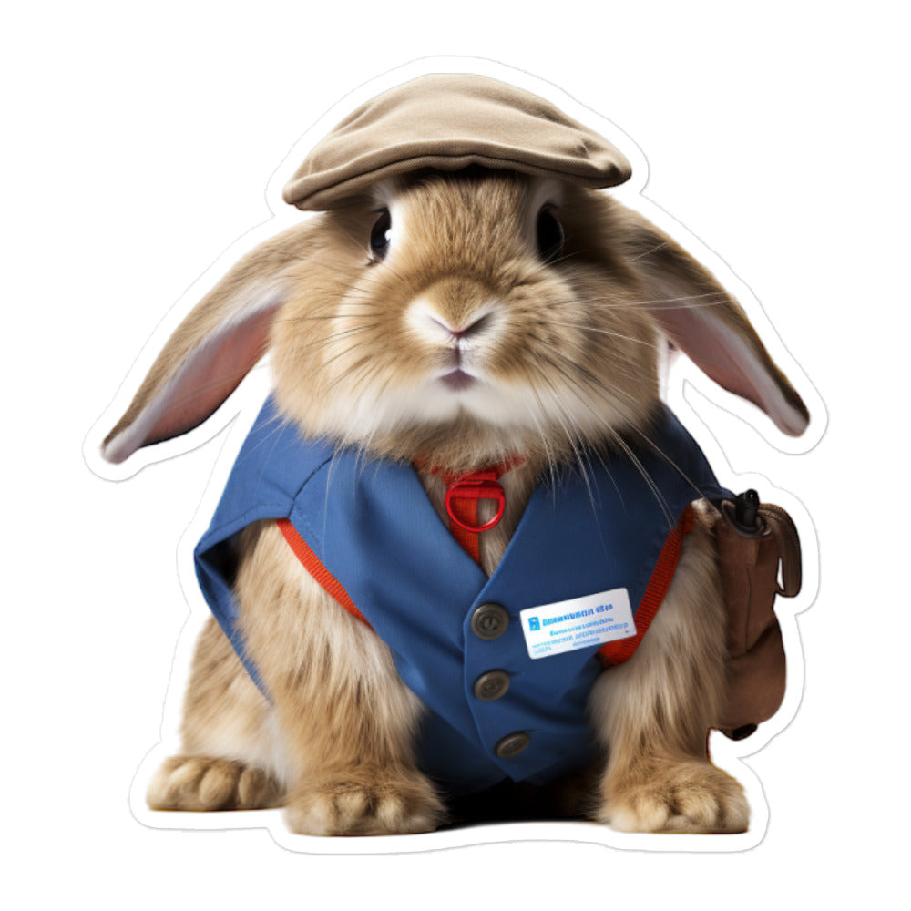 American Fuzzy Lop Transit Operator Bunny Sticker - Stickerfy.ai