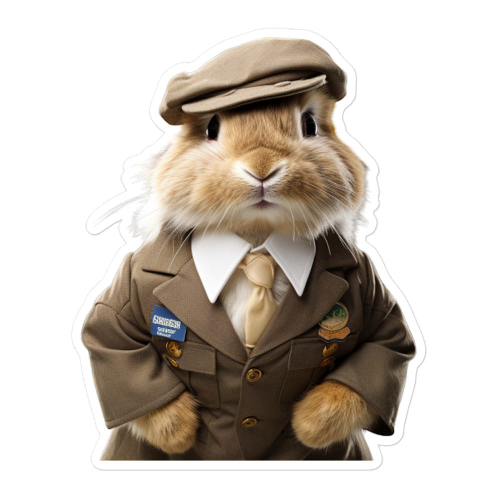 American Fuzzy Lop Transit Operator Bunny Sticker - Stickerfy.ai