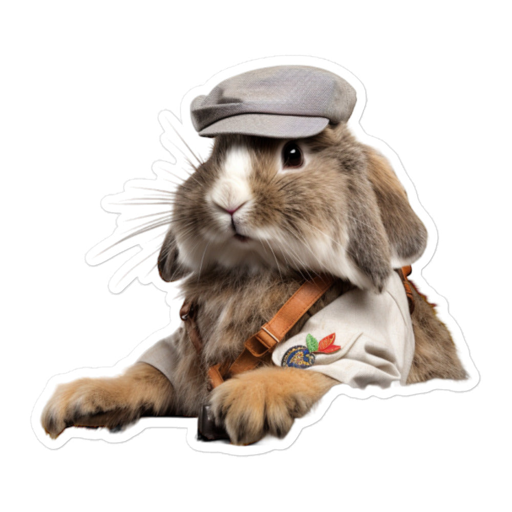 American Fuzzy Lop Transit Operator Bunny Sticker - Stickerfy.ai