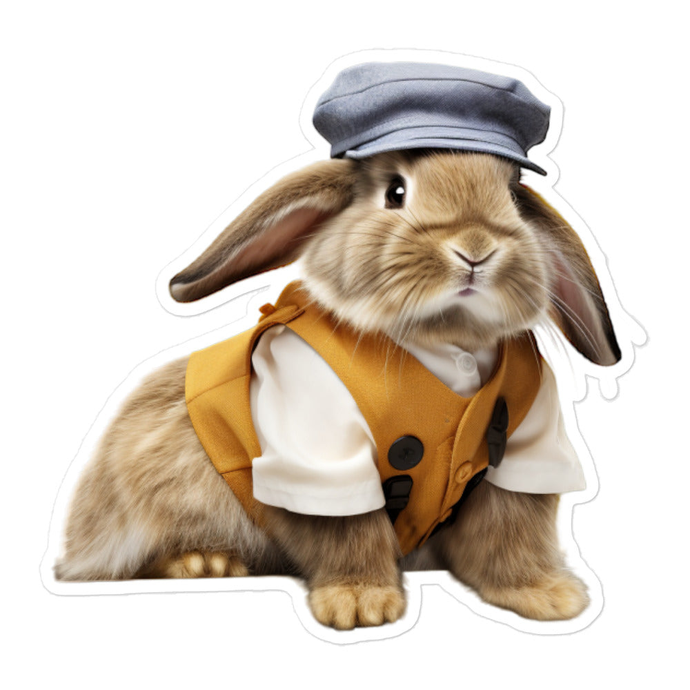 American Fuzzy Lop Transit Operator Bunny Sticker - Stickerfy.ai