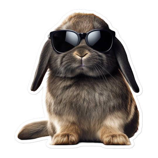 American Fuzzy Lop Security Officer Bunny Sticker - Stickerfy.ai