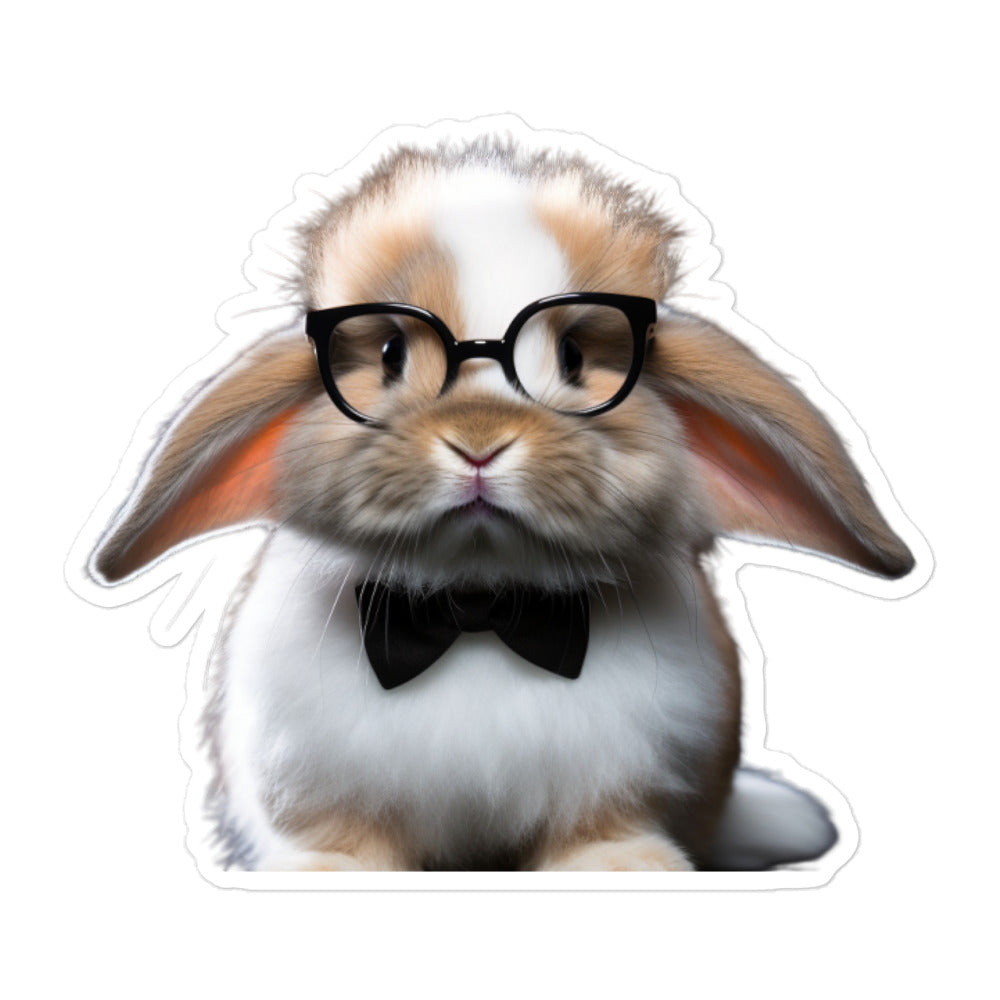 American Fuzzy Lop Persuasive Sales Bunny Sticker - Stickerfy.ai