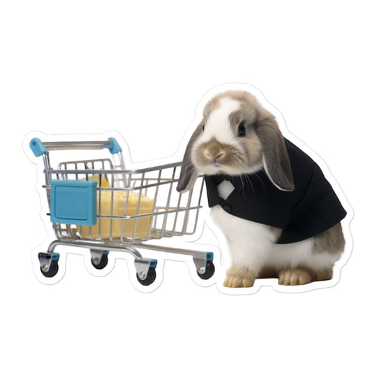 American Fuzzy Lop Persuasive Sales Bunny Sticker - Stickerfy.ai