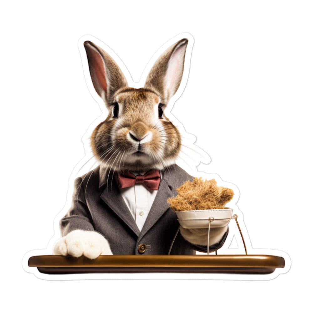 American Fuzzy Lop Welcoming Hotel Bunny Sticker - Stickerfy.ai