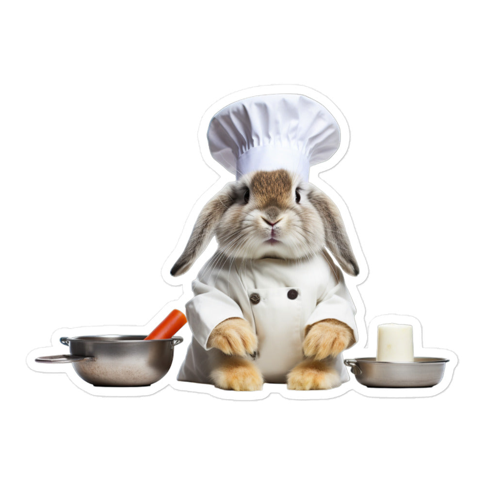 American Fuzzy Lop Chef Bunny Sticker - Stickerfy.ai