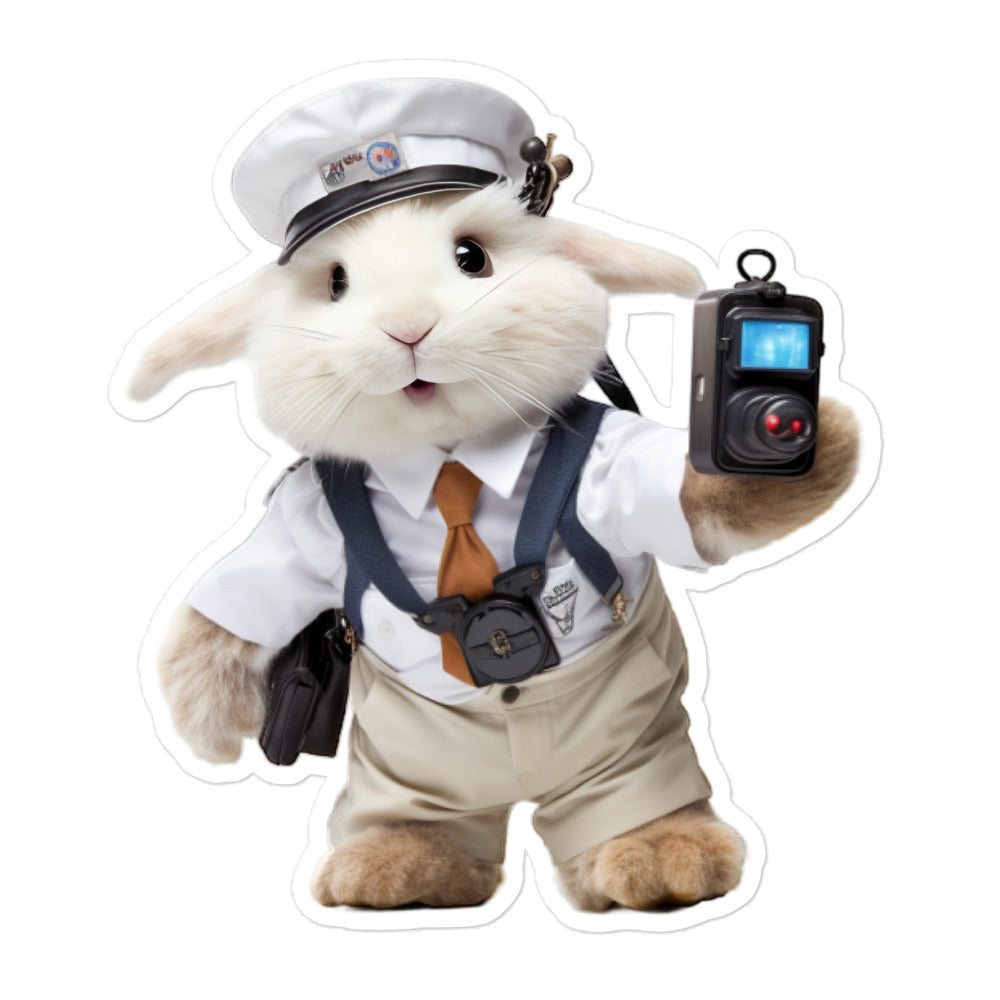 Angora Transit Operator Bunny Sticker - Stickerfy.ai