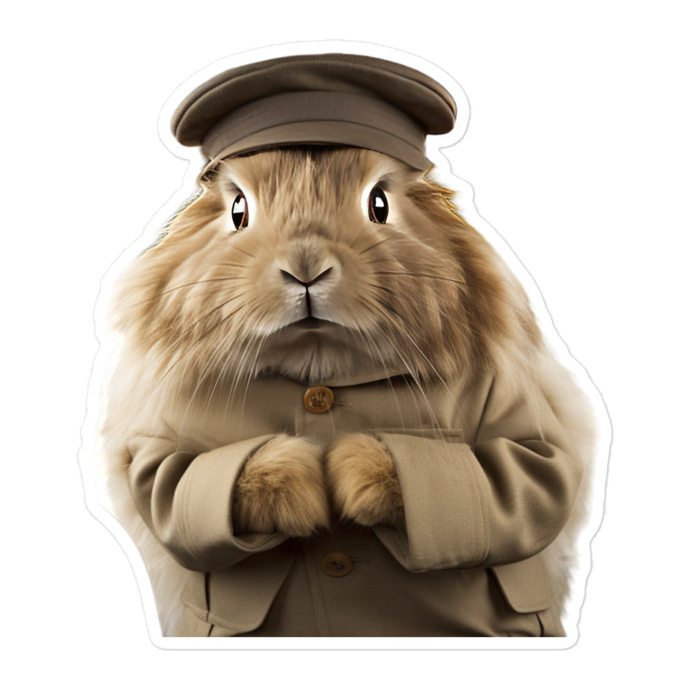 Angora Transit Operator Bunny Sticker - Stickerfy.ai