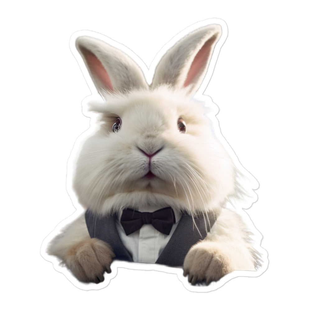 Angora Transit Operator Bunny Sticker - Stickerfy.ai