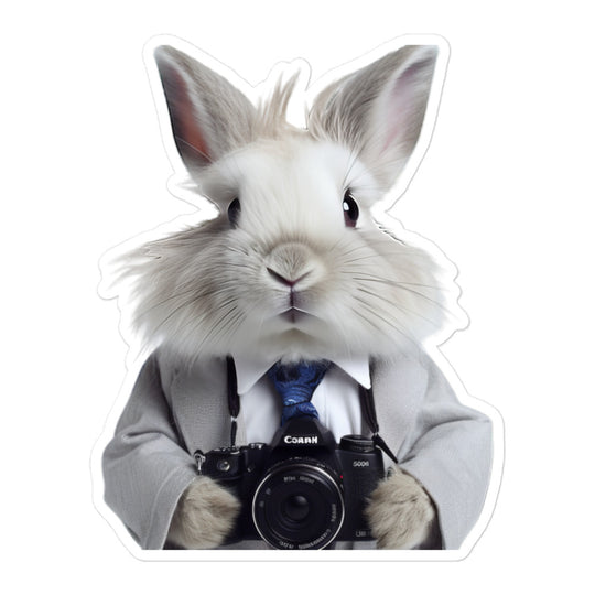 Angora Persuasive Sales Bunny Sticker - Stickerfy.ai