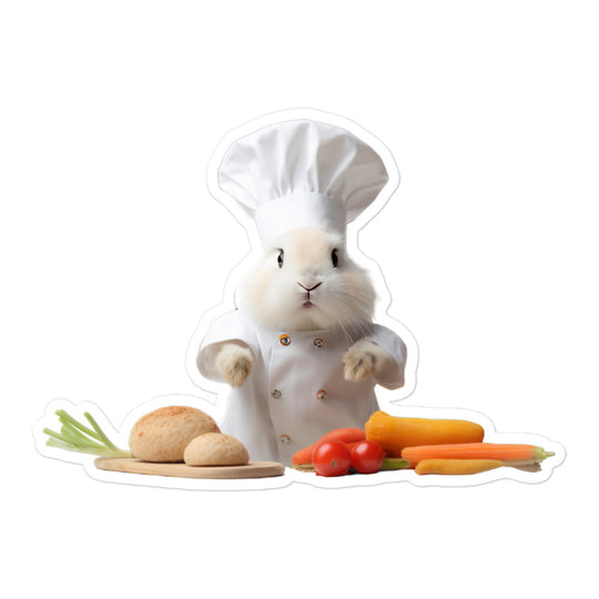 Angora Chef Bunny Sticker - Stickerfy.ai