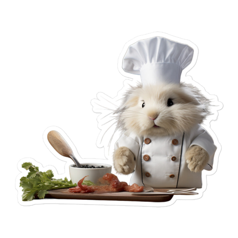Angora Chef Bunny Sticker - Stickerfy.ai