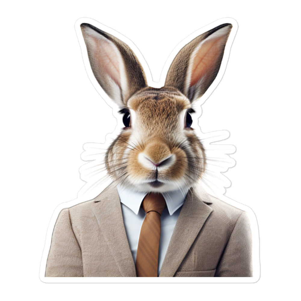 Belgian Hare Persuasive Sales Bunny Sticker - Stickerfy.ai