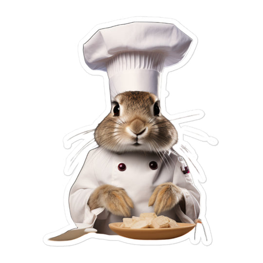 Belgian Hare Chef Bunny Sticker - Stickerfy.ai