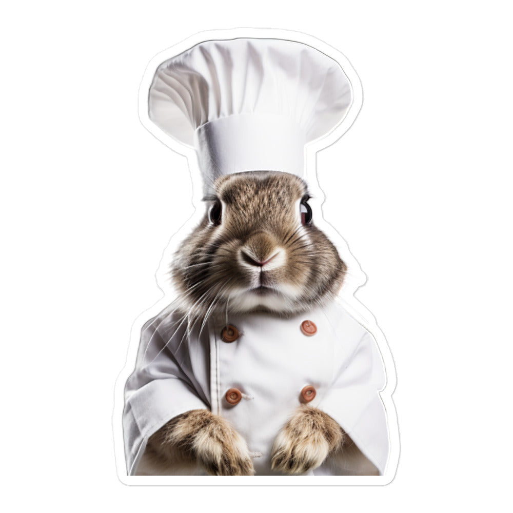 Belgian Hare Chef Bunny Sticker - Stickerfy.ai