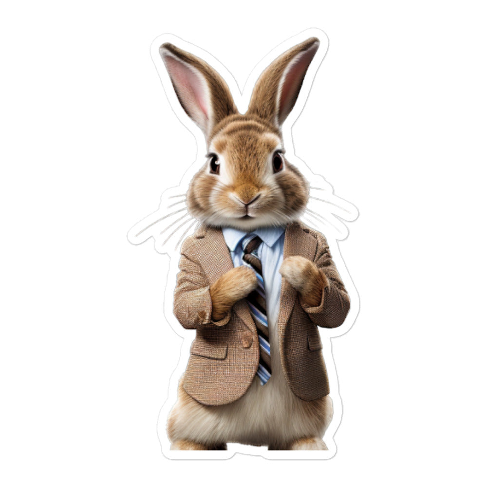 Beveren Persuasive Sales Bunny Sticker - Stickerfy.ai