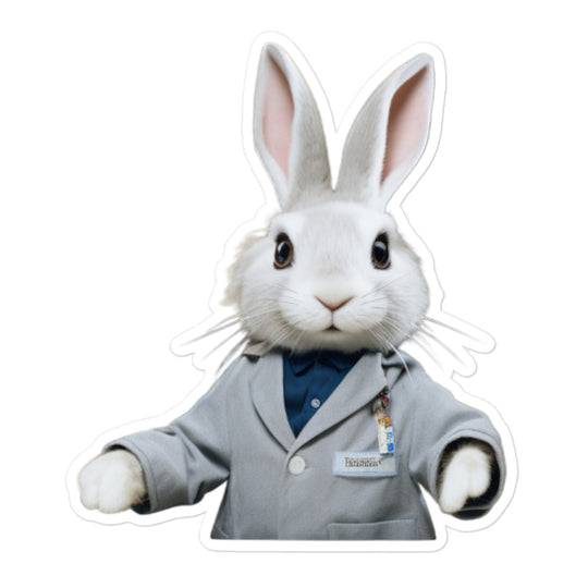 Beveren Knowledgeable Pharmacist Bunny Sticker - Stickerfy.ai