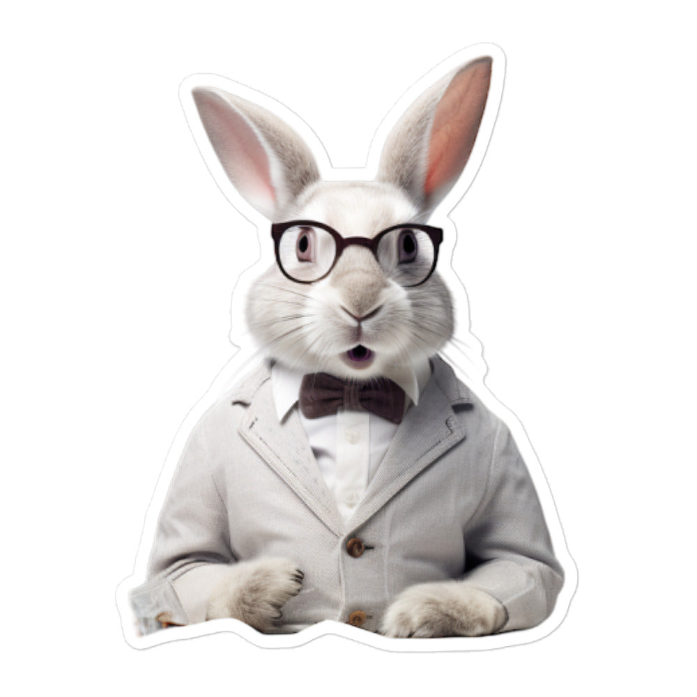 Beveren Knowledgeable Pharmacist Bunny Sticker - Stickerfy.ai