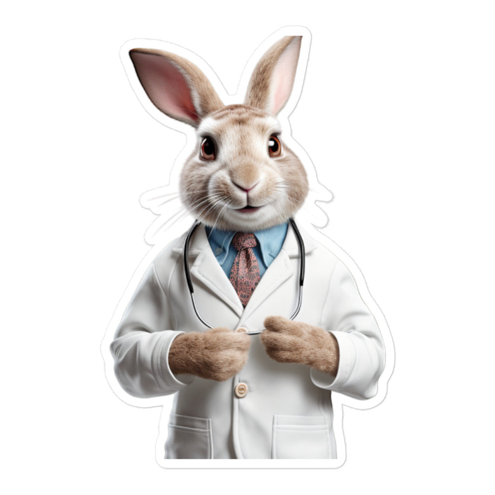 Beveren Compassionate Doctor Bunny Sticker - Stickerfy.ai