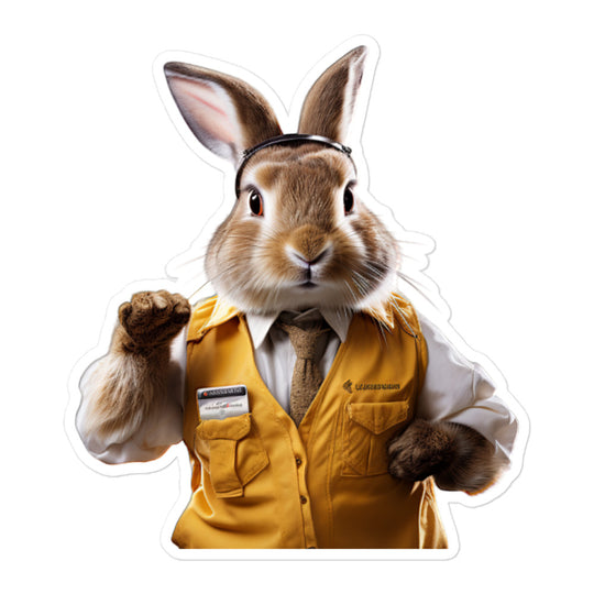 Californian Transit Operator Bunny Sticker - Stickerfy.ai