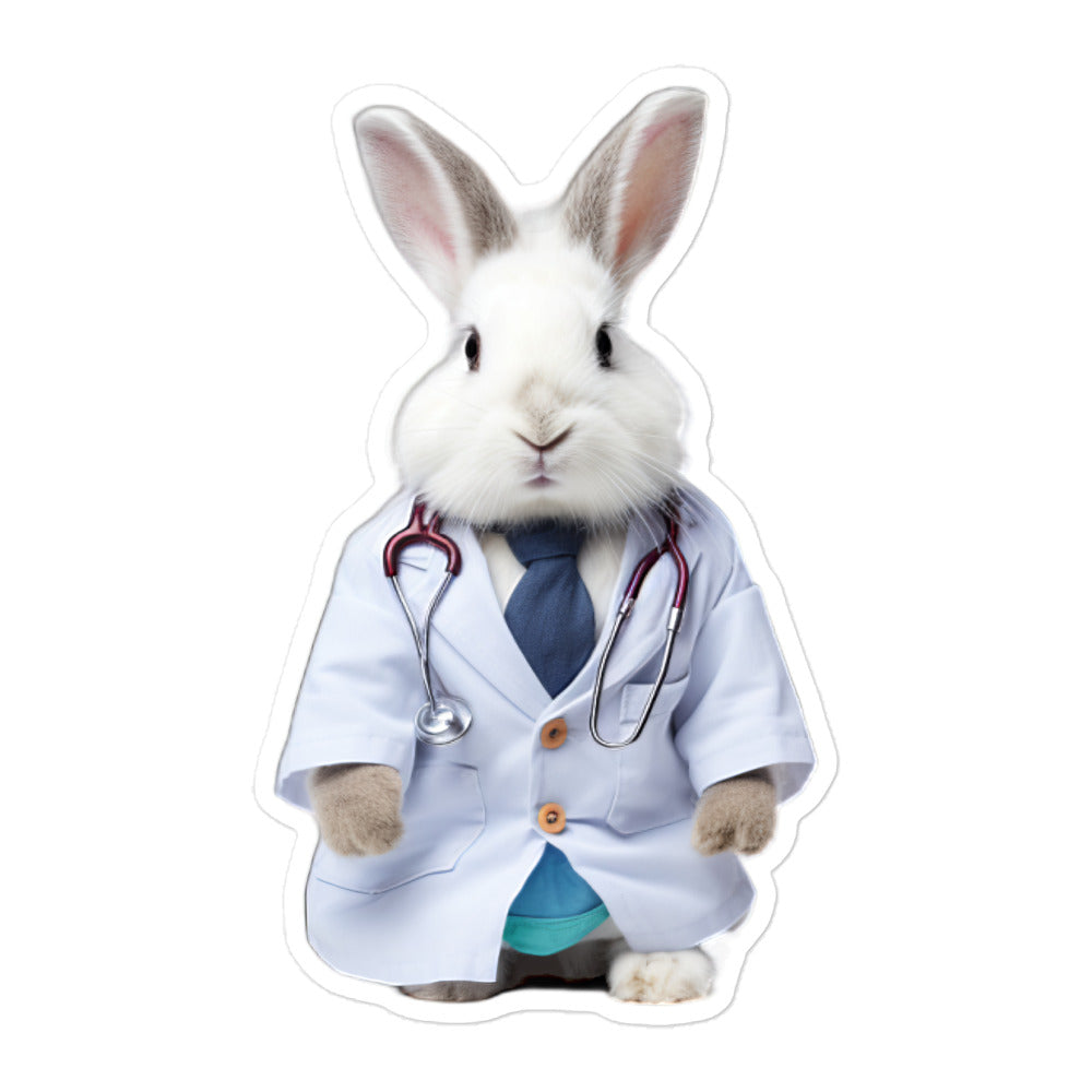 Californian Compassionate Doctor Bunny Sticker - Stickerfy.ai