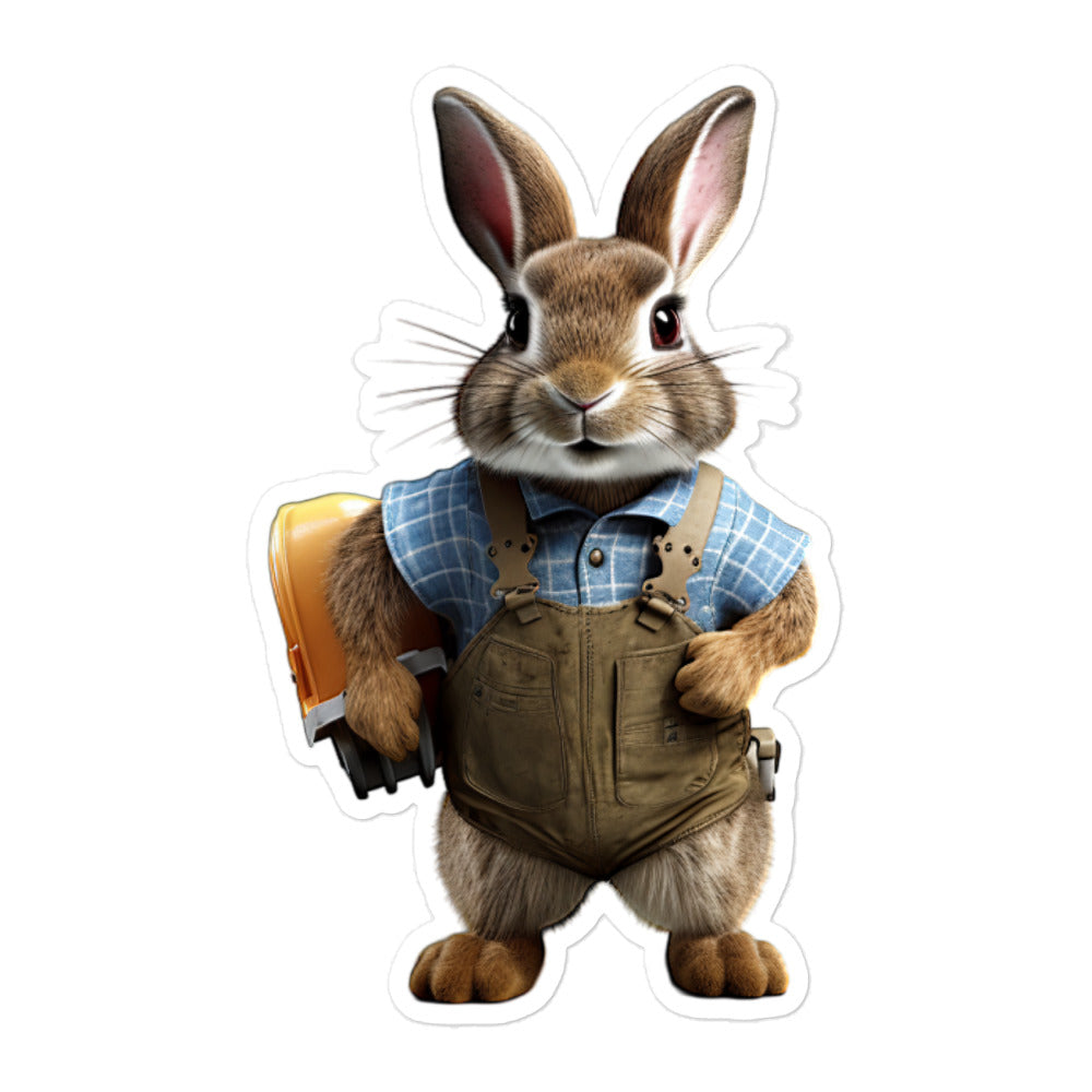 Californian Contractor Bunny Sticker - Stickerfy.ai