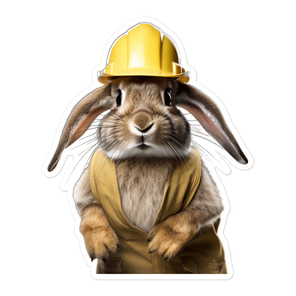 Californian Contractor Bunny Sticker - Stickerfy.ai