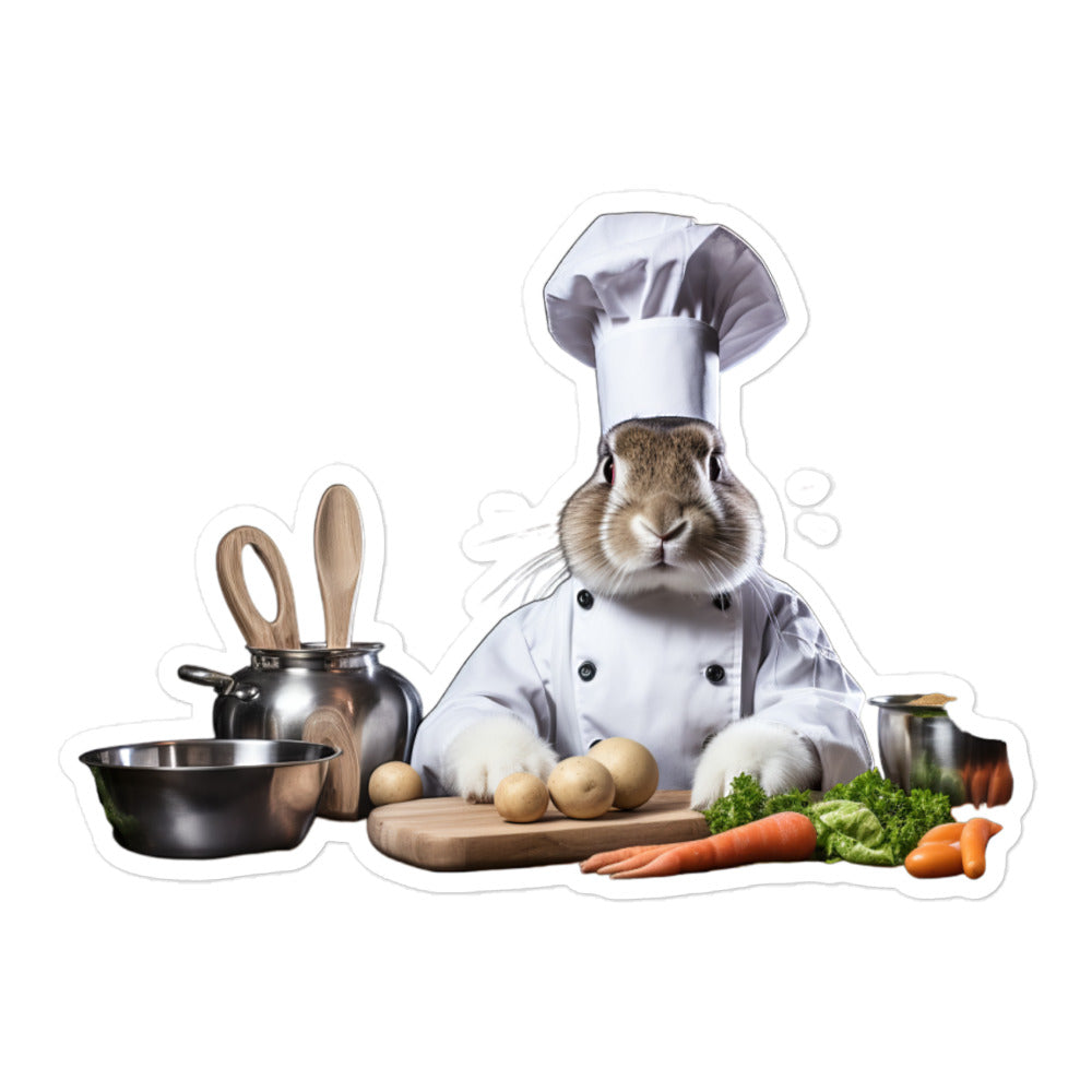 Californian Chef Bunny Sticker - Stickerfy.ai