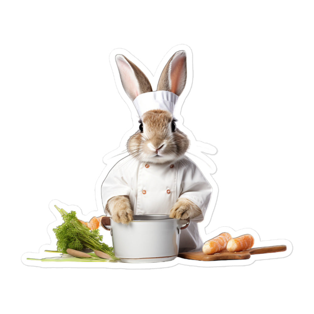 Californian Chef Bunny Sticker - Stickerfy.ai